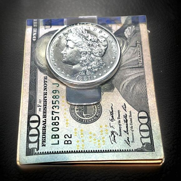 Tiffany & Co Estate 1887 E. Pluribus Unum Makers Money Clip Silver TIF734 - Picture 3 of 9